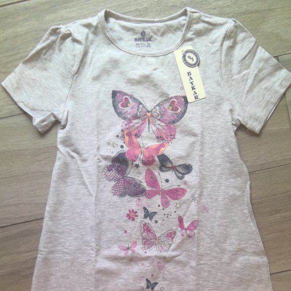 Girls Butterfly Cotton Night gown - Picture 1 of 2